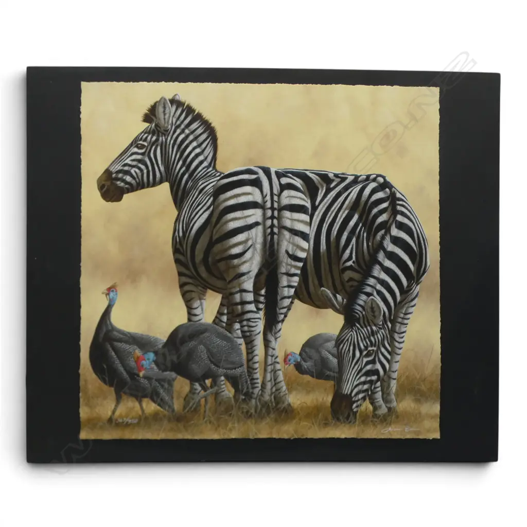 SIGNED ZEBRA ARTWORK 367/950 450x455mm Image 1++
