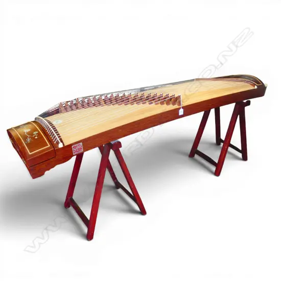 ORIENTAL STRINGED INSTRUMENT ON STAND L.1650mm