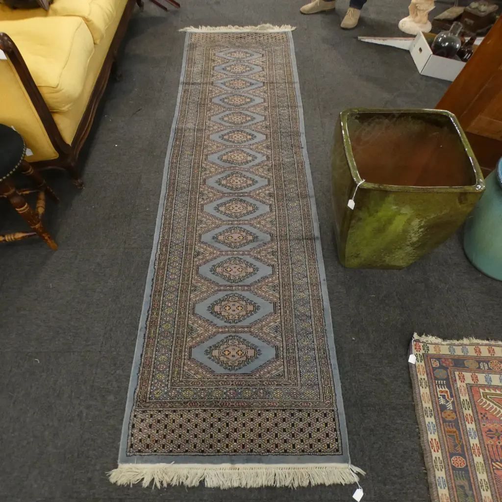 HAND KNOTTED WOOL PILE RUNNER 2950x780mm Image 1++