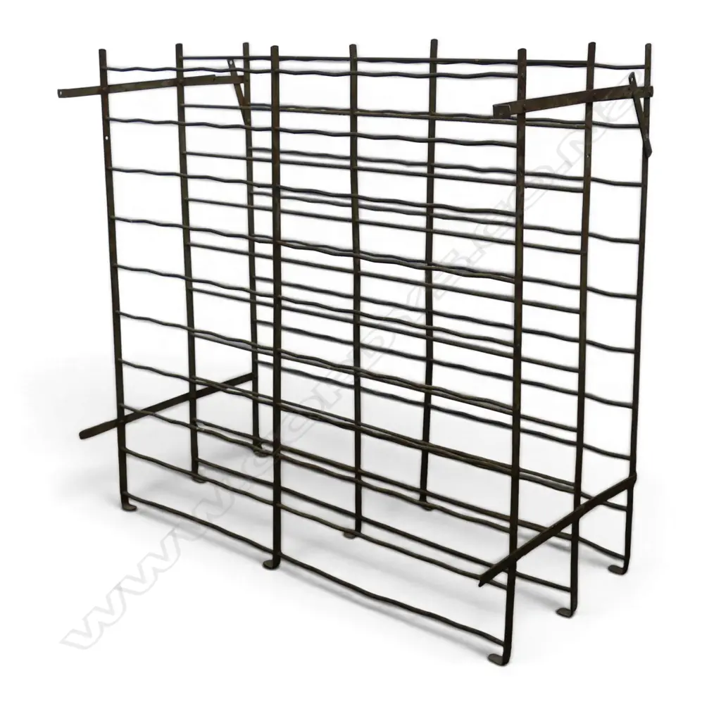 VINTAGE FRENCH METAL WINE RACK 1030x450x1050mm Image 1++