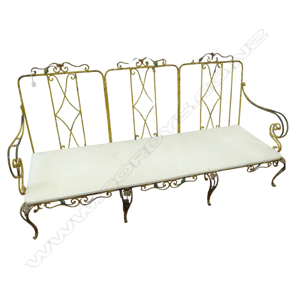 VINTAGE CONTINENTAL SOFA, WROUGHT IRON FRAME 1900x750x900mm  Image 1++