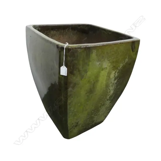 LG GREEN GLAZED PLANTER POT 450x450x580mm