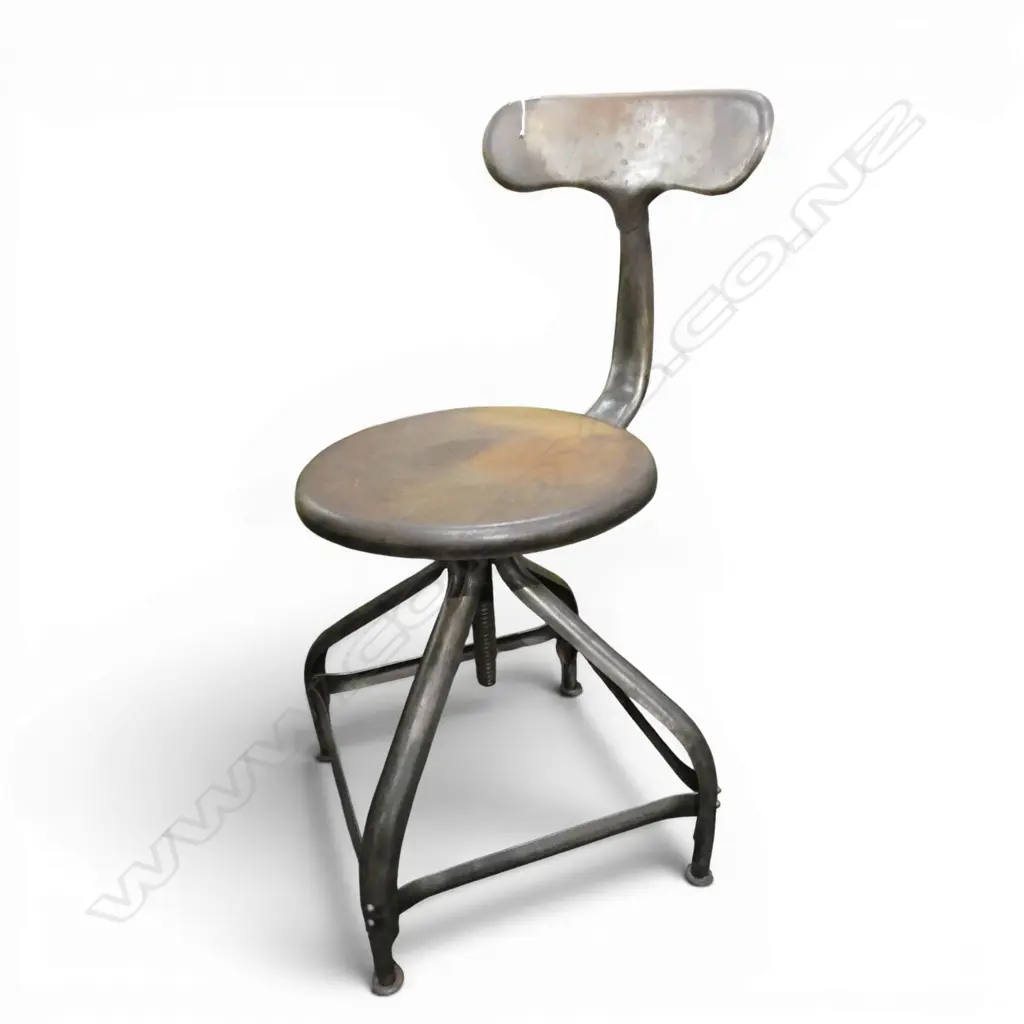 INDUSTRIAL STEEL REVOLVING WORK BENCH CHAIR Image 1++