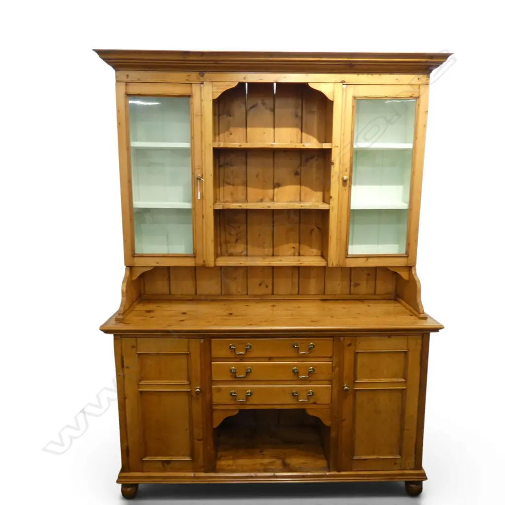 PINE KITCHEN DRESSER, 2 PIECE, 1550x440x2100mm Image 1++