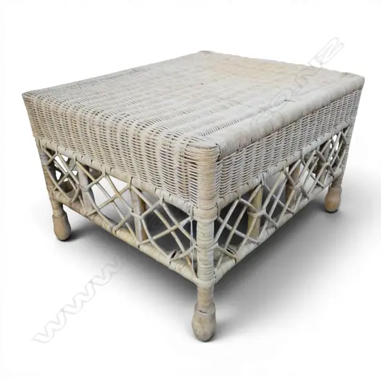 WOVEN CANE SIDE TABLE - ONE PANEL AF 670x560x420mm