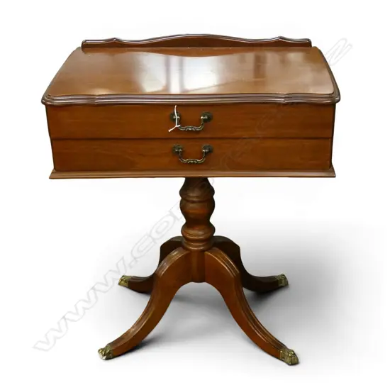 SIDE TABLE w. FITTED CUTLERY CANTEEN DRAWERS (EMPTY) W.640mm