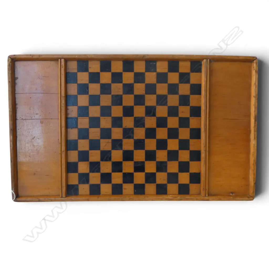 VINTAGE WOODEN GAMES BOARD L810 W490MM Image 1++