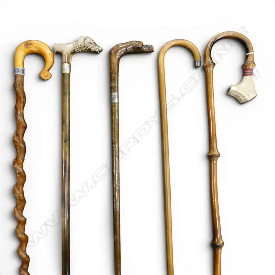 5 WALKING STICKS