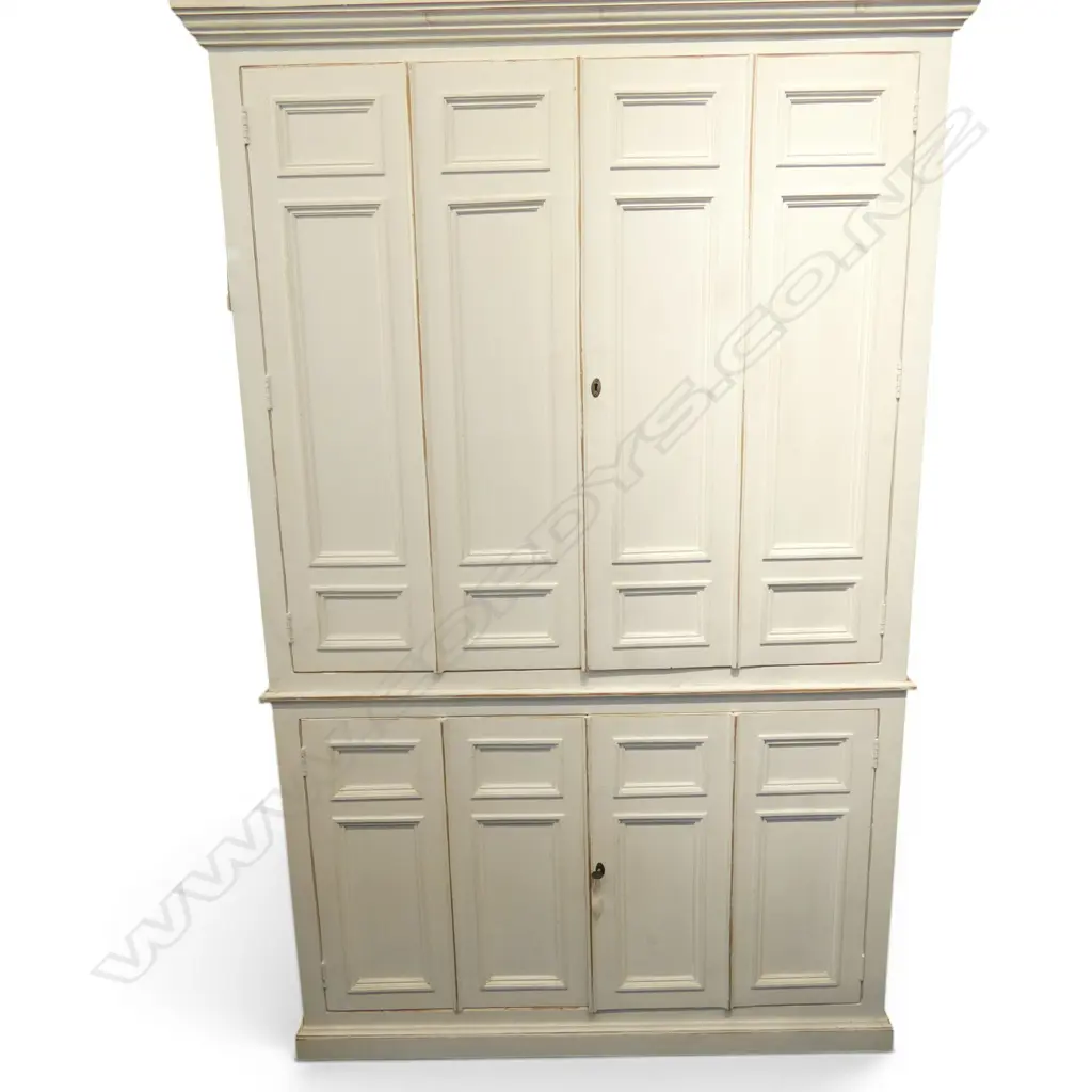 2 PCE WHITE PAINTED DRESSER 1435x500x2220mm Image 1++