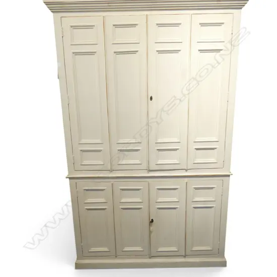 2 PCE WHITE PAINTED DRESSER 1435x500x2220mm