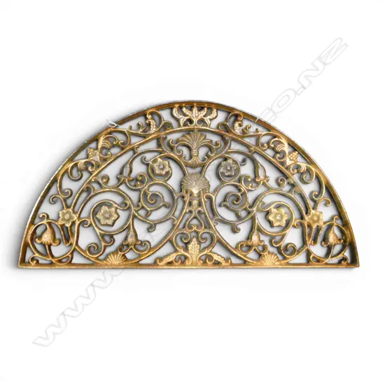 GOLD METAL DEMILUNE DOOR MAT 870x435mm