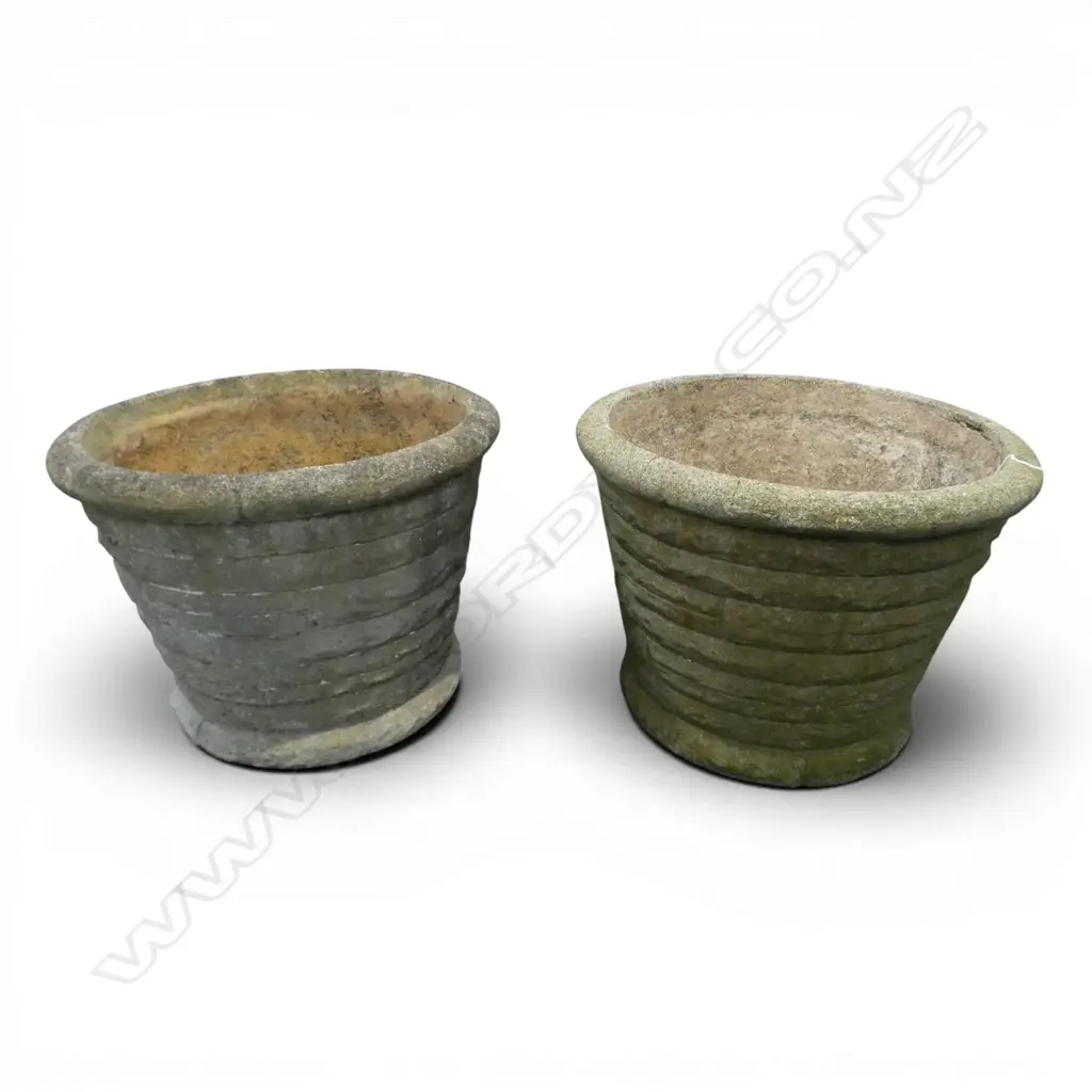 PR VINTAGE CONCRETE  PLANTERS BASKET PAT DIA430 H330MM Image 1++