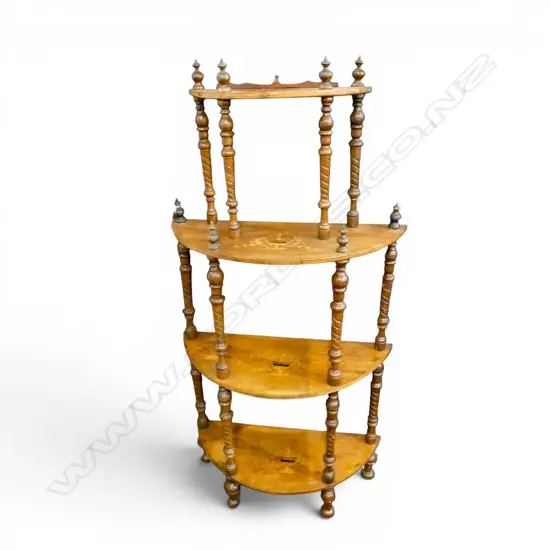 4 STAGE VICTORIAN INLAID WHATNOT H1330MM