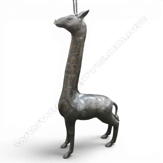 TALL COPPER STANDING GIRAFFE H810MM
