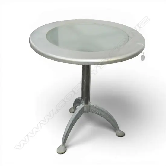 ALUMINIUM SIDE TABLE H.770mm, 690mm