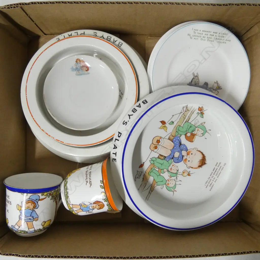 3 SHELLEY CHINA LUCY ATWELL CHILDS PLATES & OTHER PCS Image 1++