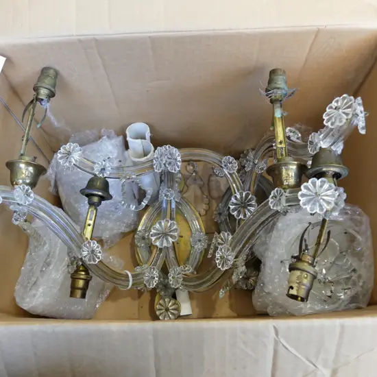 PR VINTAGE CRYSTAL SCONCES H.250mm