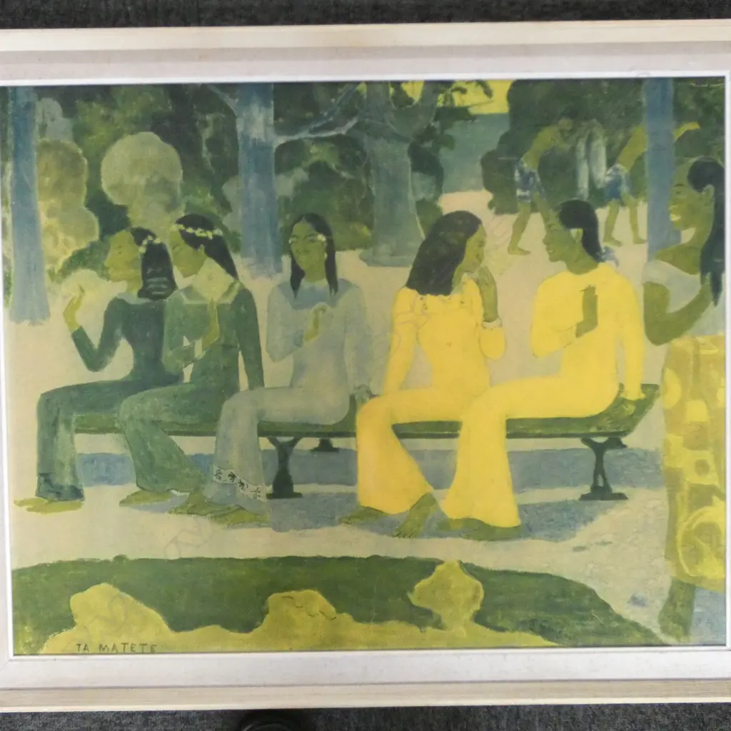 EIGHT VINTAGE GAUGUIN PRINTS - ONE UNFRAMED (VARIOUS SIZES) Image 1++