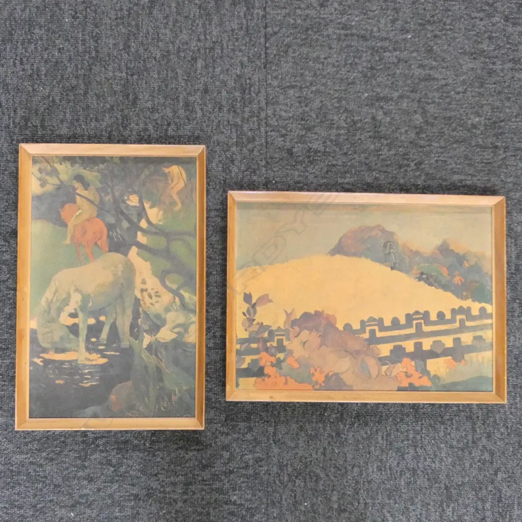EIGHT VINTAGE GAUGUIN PRINTS - ONE UNFRAMED (VARIOUS SIZES) Image 1++