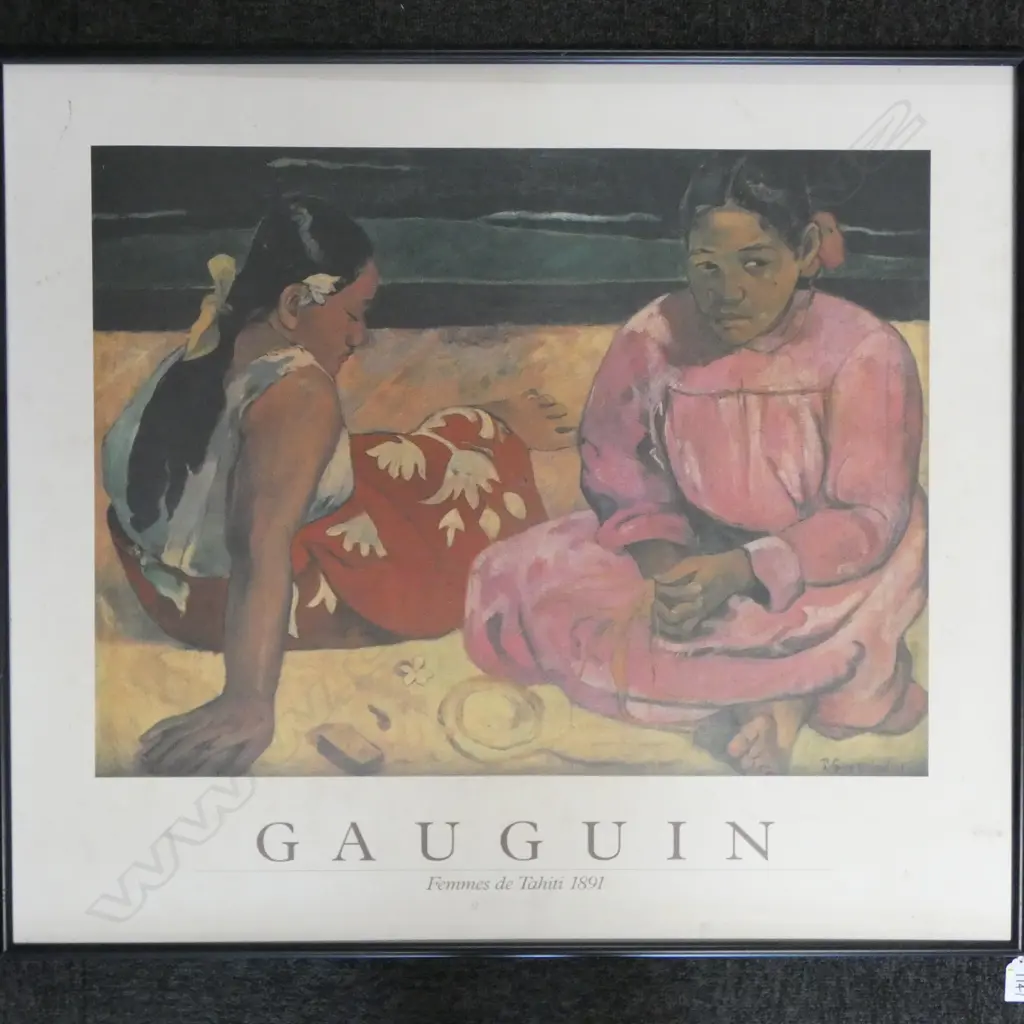 EIGHT VINTAGE GAUGUIN PRINTS - ONE UNFRAMED (VARIOUS SIZES) Image 1++