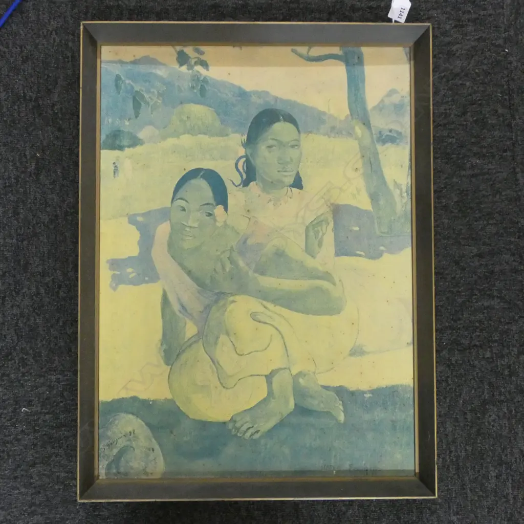 EIGHT VINTAGE GAUGUIN PRINTS - ONE UNFRAMED (VARIOUS SIZES) Image 1++