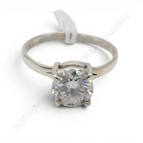 SILVER MOISSONITE RING SIZE P