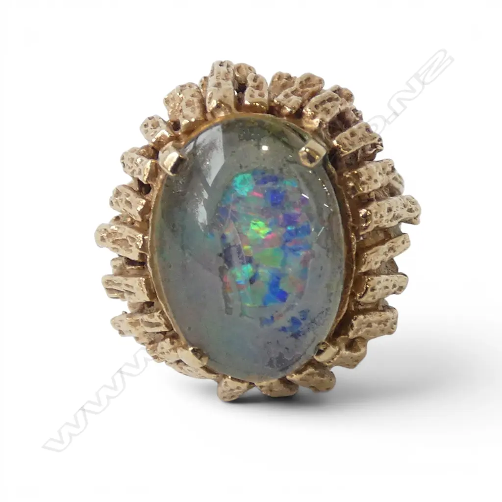 9ct GOLD & OPAL RING 8.21gms A/F OPAL SIZE L Image 1++