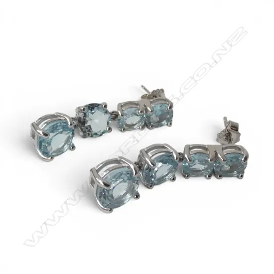 PR SILVER SKY BLUE TOPAZ EARRINGS