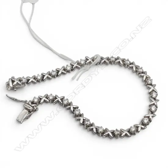 925 SILVER & CZ BRACELET L.185mm, 12.5gms