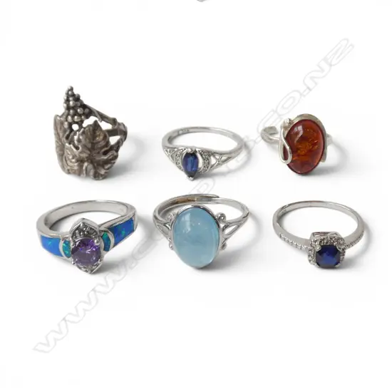 6 925 SILVER RINGS