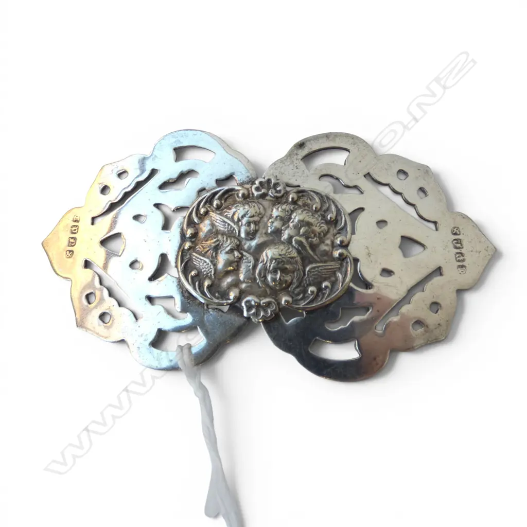 STG SIL VICTORIAN NURSES BELT BUCKLE W.33.2G Image 1++