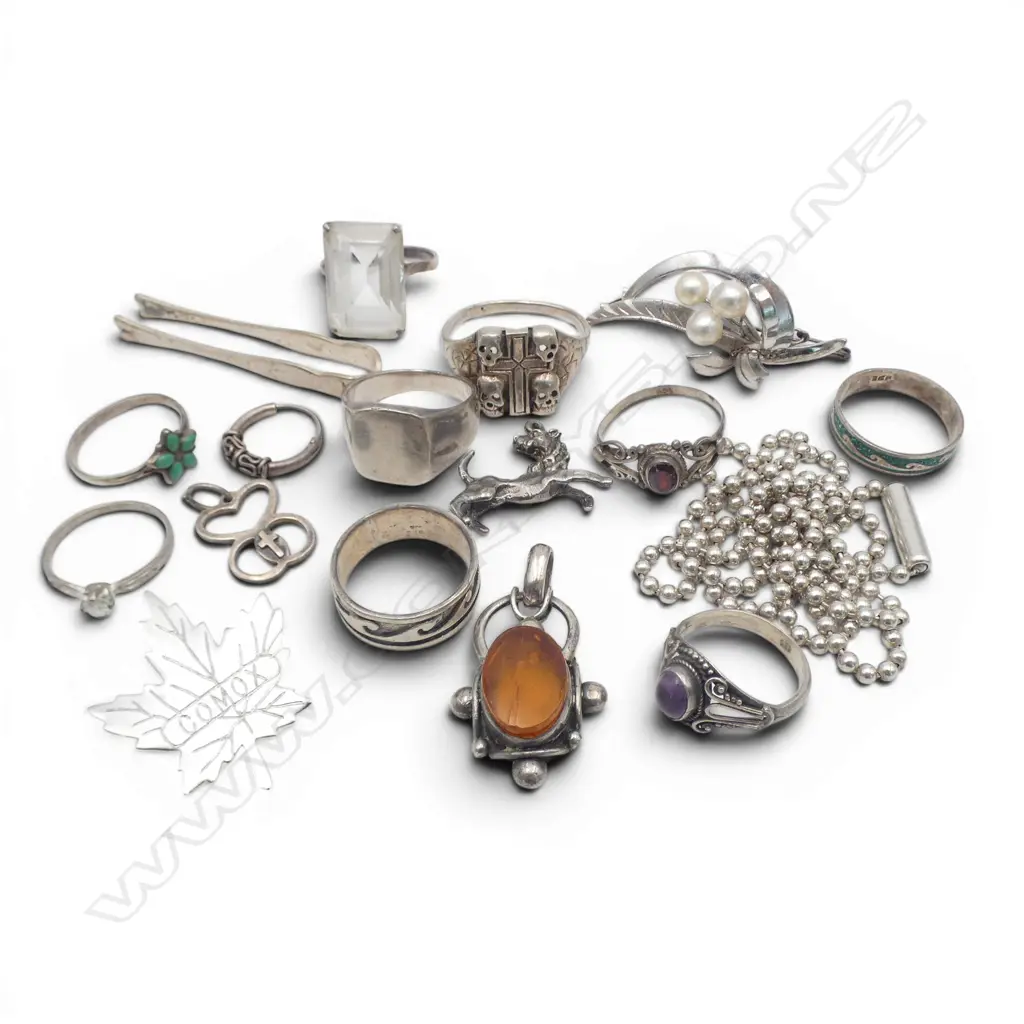 ASST STG SIL RINGS + OTHER W.59.5G Image 1++