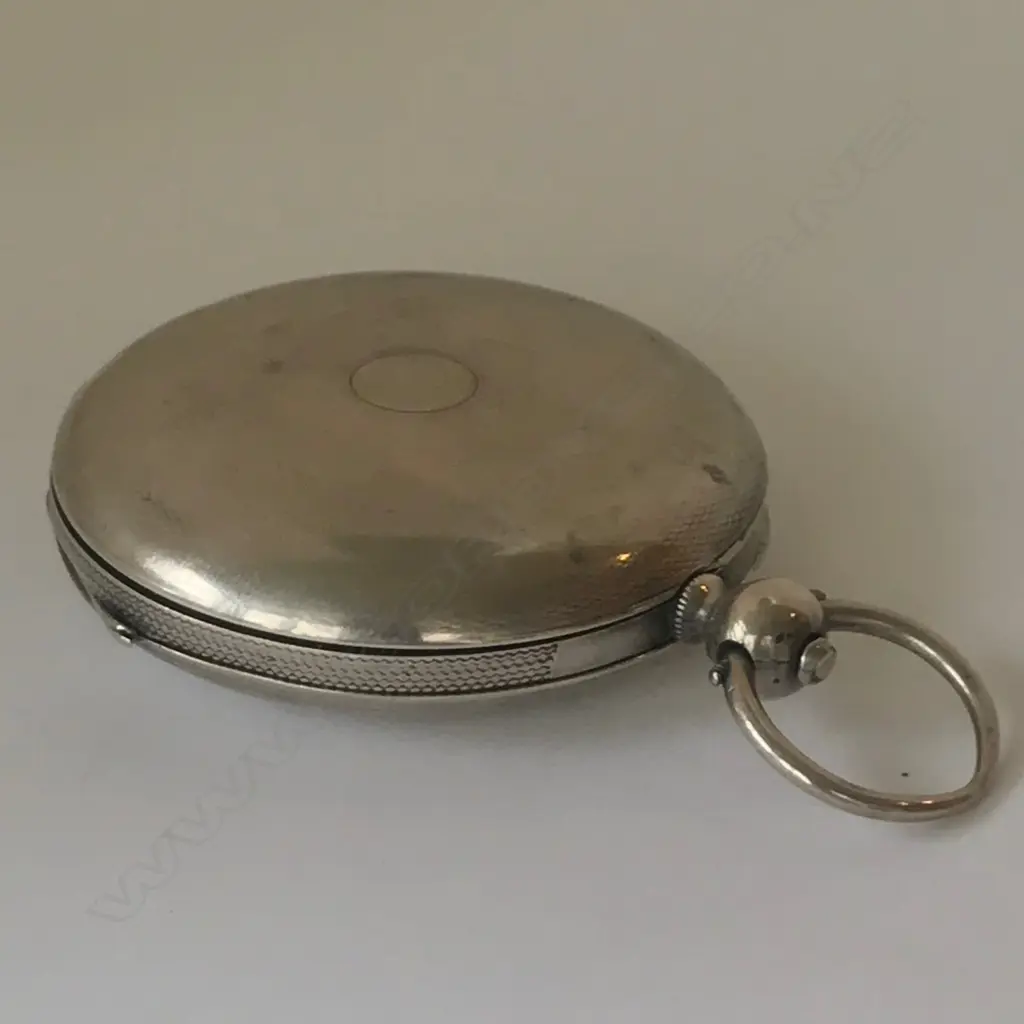 A Swiss silver cased hunter pocket watch, signed H. Hugenin, Locle Image 1++