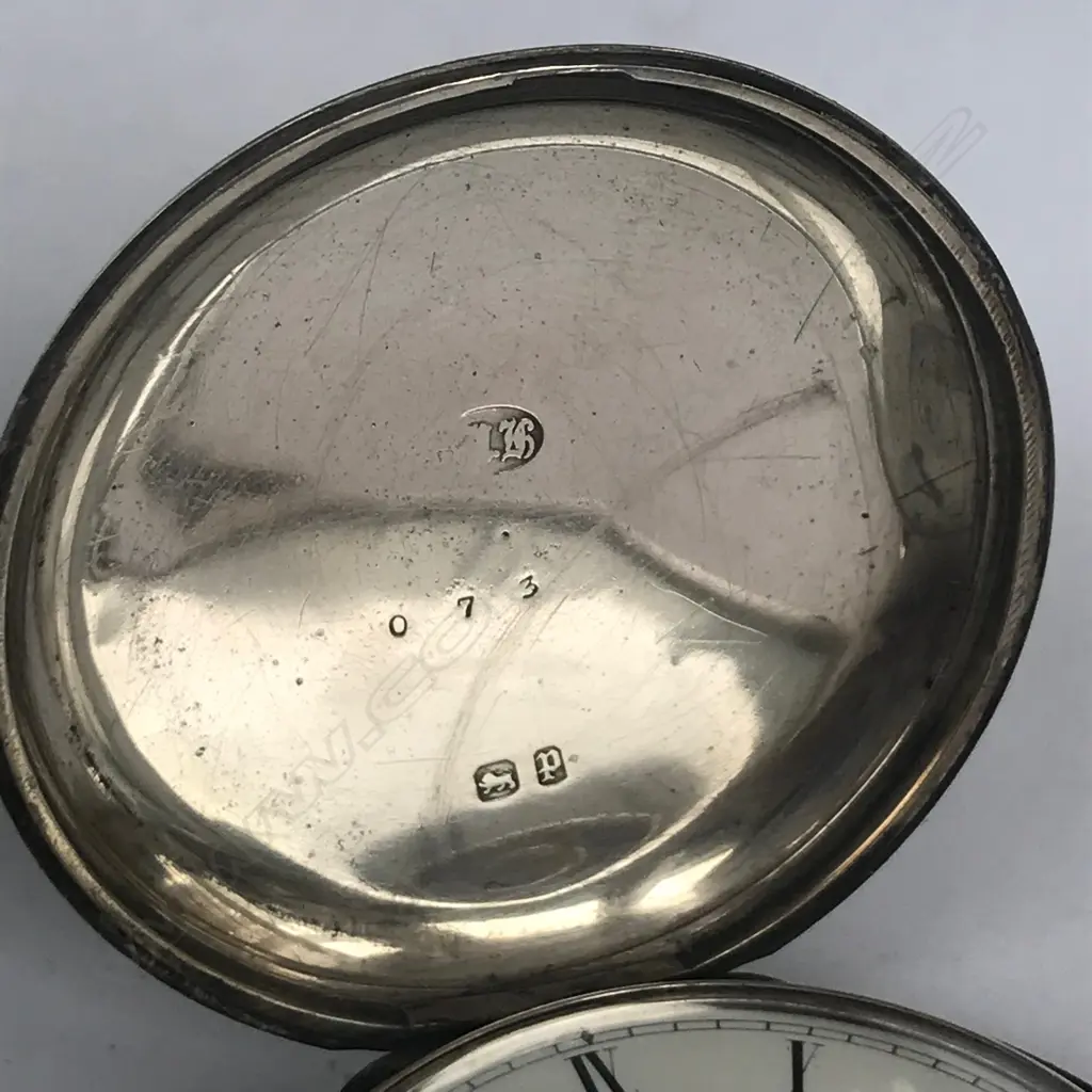 Victorian silver, key wind hunter cased pocket watch, Image 1++