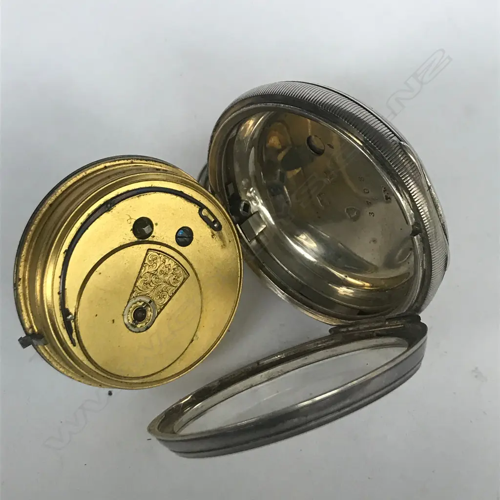silver open face pocket watch by Lund Bros. London, number 3708 Image 1++