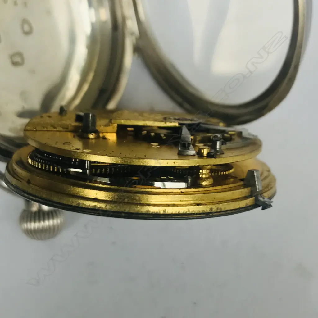 silver open face pocket watch by Lund Bros. London, number 3708 Image 1++
