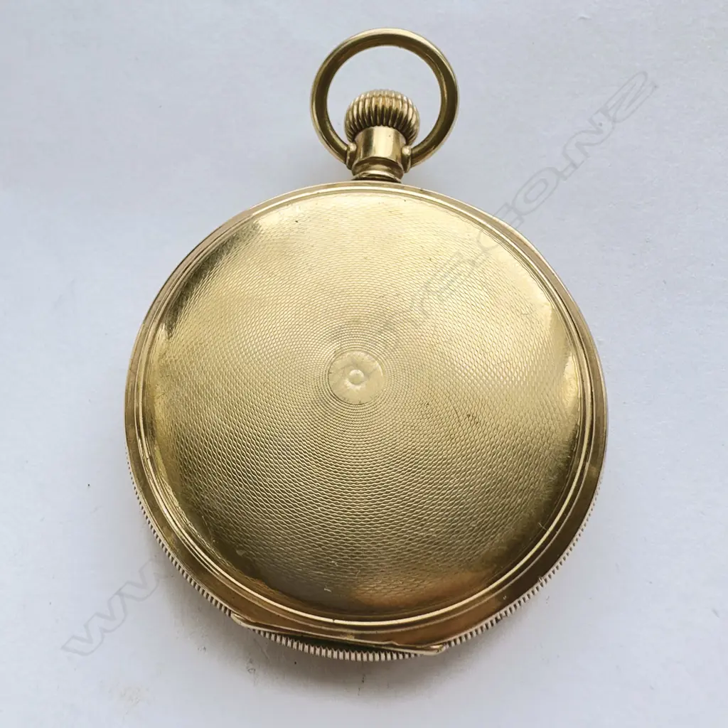 Swiss gold-plated hunter pocket watch by Baume, Image 1++