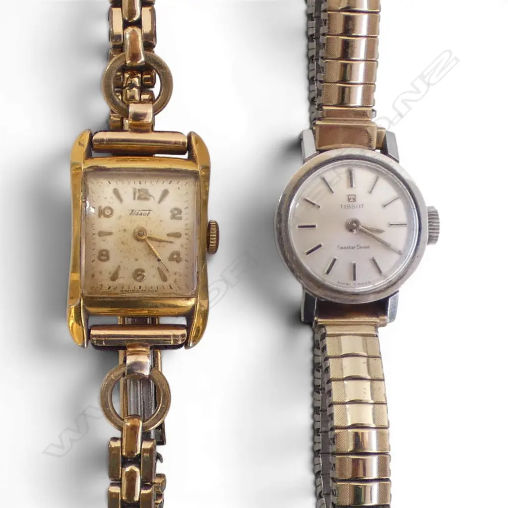 2 VINTAGE LADIES TISSOT WRISTWATCHES Image 1++
