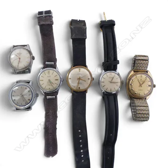 6 VINTAGE MENS WRISTWATCHES