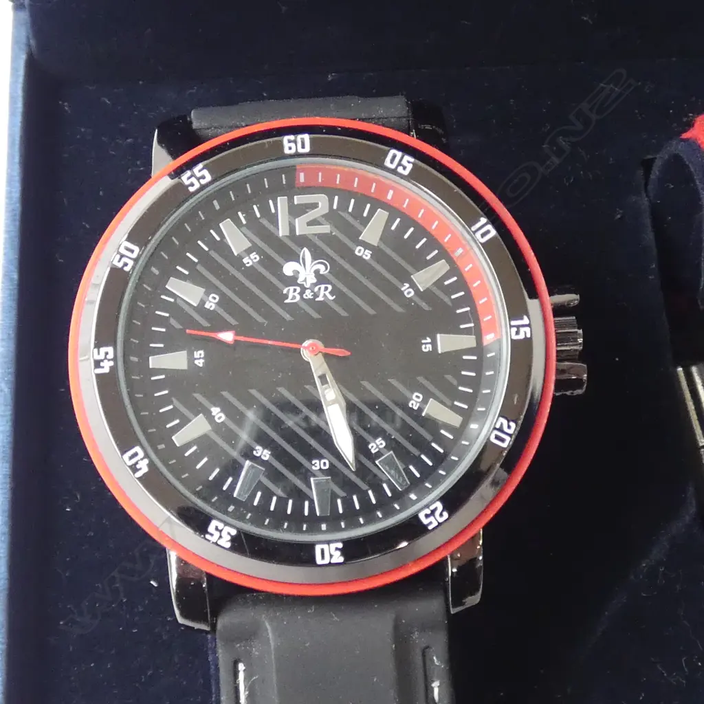 BELLA & ROSE WRIST WATCH, LEATHER BRACELET & BOTTLE OPENER, BOXED Image 1++