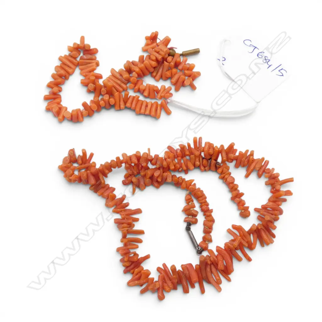 CORAL NECKLACE & BRACELET, FAULTS Image 1++