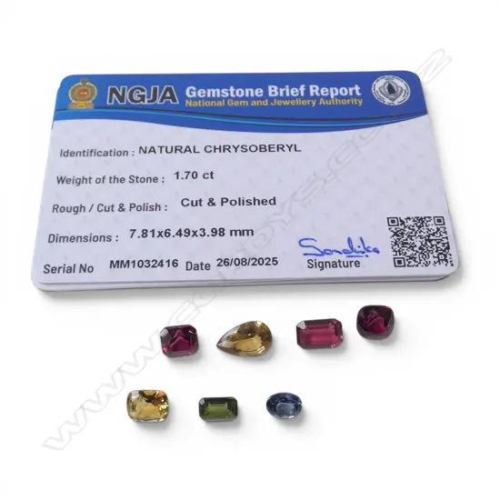 7 LOOSE GEMSTONES w. CERTS...