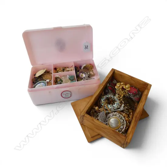 2 BOXES OF ASST. COSTUME JEWELLERY