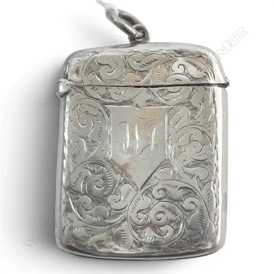 Birmingham 1892 SILVER LARGE VESTA slight dents 21.7gms