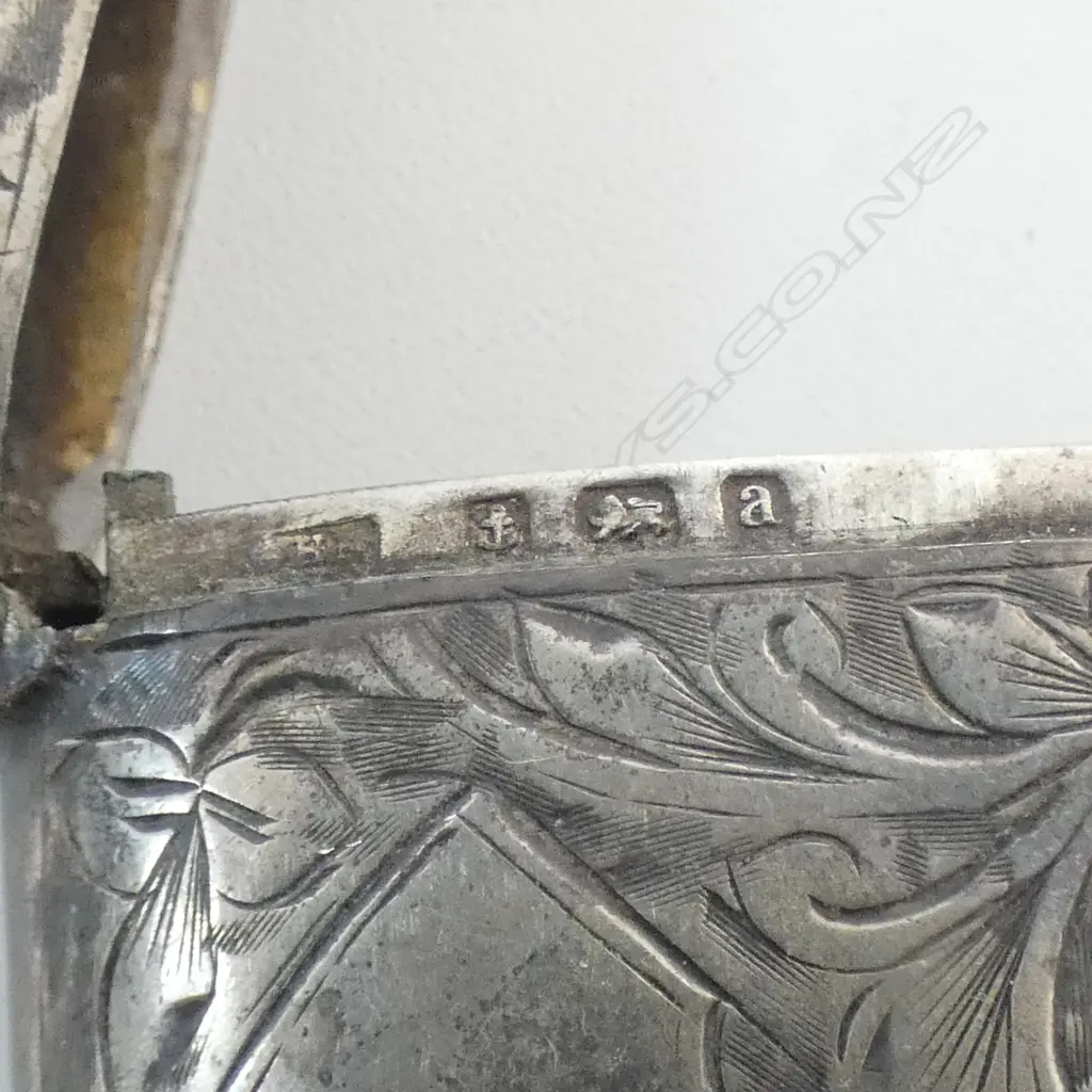 Birmingham 1900 SILVER LARGE VESTA lid slightly open 29gms Image 1++