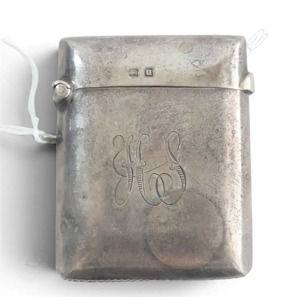Birmingham 1919 SILVER PLAIN VESTA 25gms Image 1++
