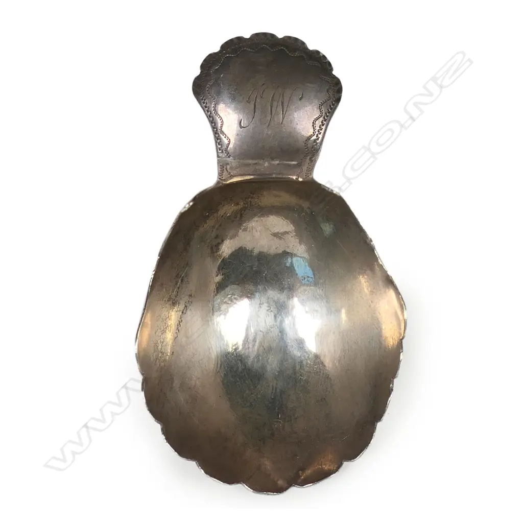 George IV silver caddy spoon, Image 1++