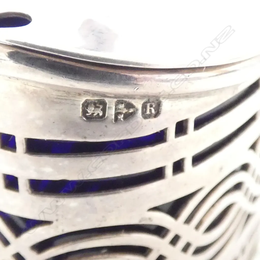 2 S/SILVER MUSTARD POT SILVER WIEGHT 97.6GMS Image 1++