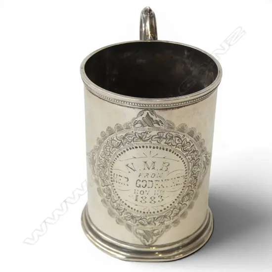 STG SILVER MUG, H.90mm, B'HAM 1878 102gms