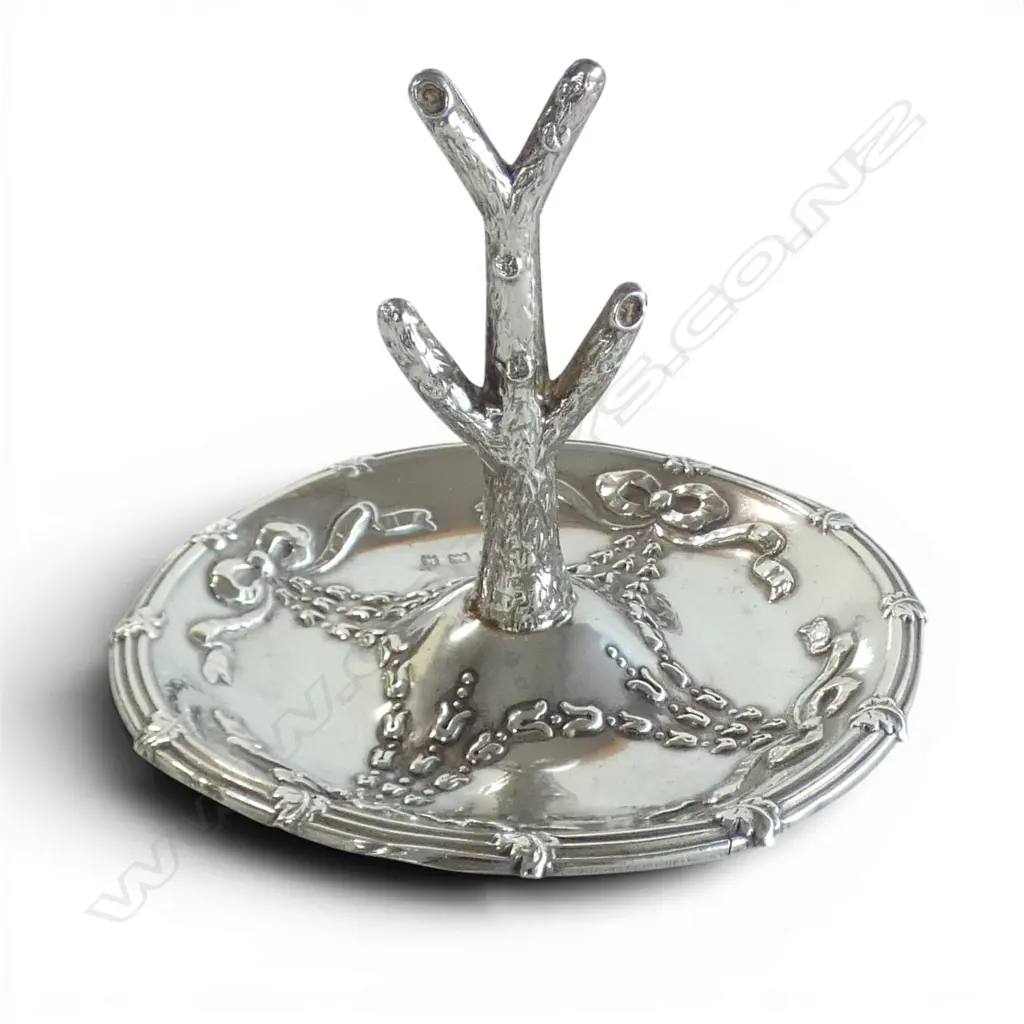 EDWARDIAN SILVER RING TREE BIRMINGHAM 1909 19.85gms Image 1++